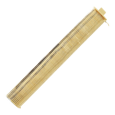 Bracelet jonc Etrusca Gioielli Itaca en métal doré à l'or fin 18 carats, taille S