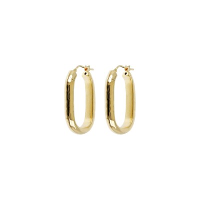 Boucles d'oreilles Etrusca Mirage en métal doré à l'or fin 18 carats 