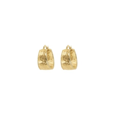 Boucles d'oreilles Etrusca Mirage en métal doré à l'or fin 18 carats 