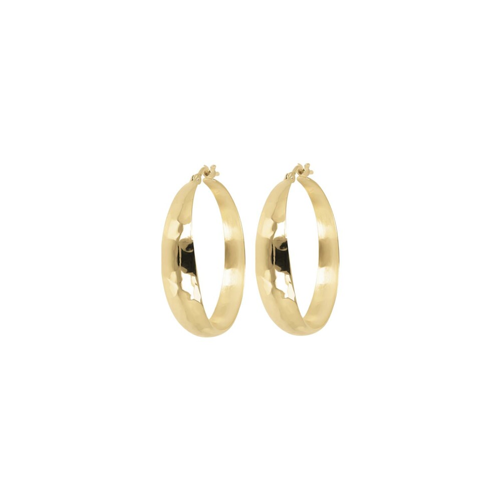 Boucles d'oreilles Etrusca Mirage en métal doré à l'or fin 18 carats