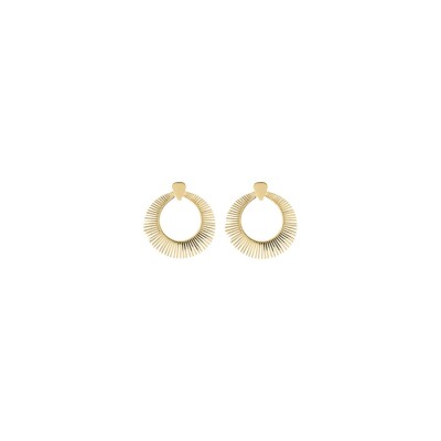 Boucles d'oreilles Etrusca Mirage en métal doré à l'or fin 18 carats