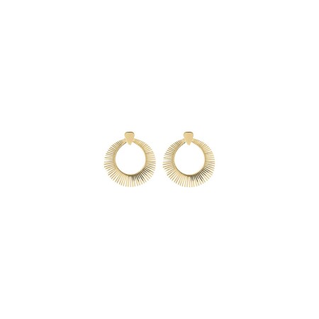 Boucles d'oreilles Etrusca Mirage en métal doré à l'or fin 18 carats