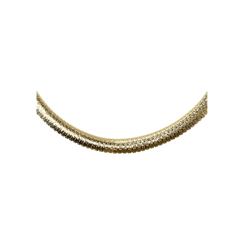 Collier Etrusca à col rond Tubogas en plaqué or jaune