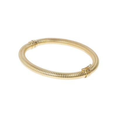 Bracelet Etrusca Tubogas en métal doré à l'or fin 18 carats jaune