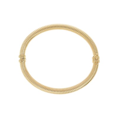 Bracelet Etrusca Tubogas en métal doré à l'or fin 18 carats jaune