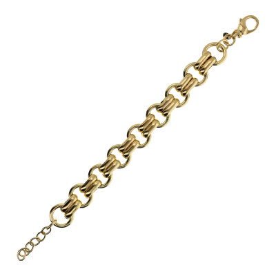 Bracelet Etrusca Gioielli Itaca en métal doré à l'or fin 18 carats, taille L