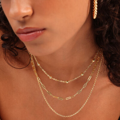 Collier Etrusca Gioielli Itaca en métal doré à l'or fin 18 carats