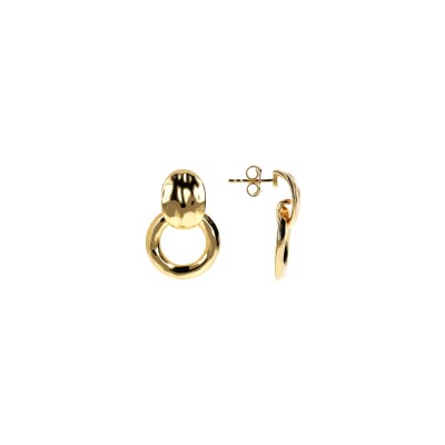 Boucles d'oreilles pendantes Etrusca Gioielli Itaca en métal doré à l'or fin 18 carats