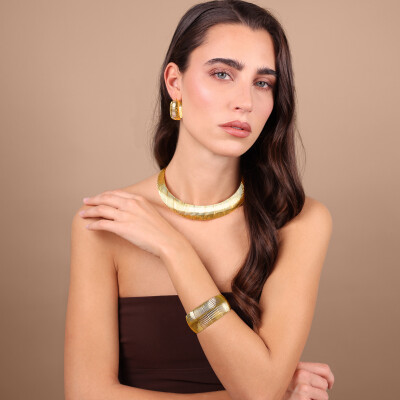 Créoles Etrusca Gioielli Itaca en métal doré à l'or fin 18 carats et rhodium