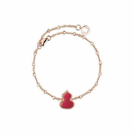 Bracelet Qeelin Wulu en or rose et agate rouge