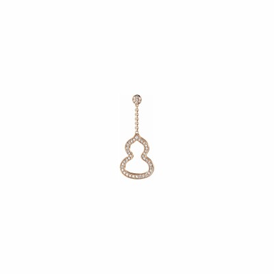 Mono boucle d'oreille Qeelin Wulu en or rose et diamants