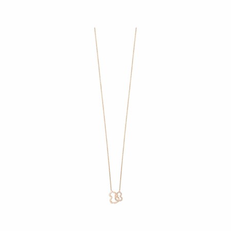 Collier Qeelin Wulu double en or rose et diamants