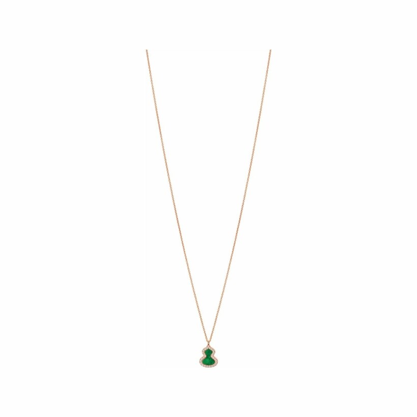 Qeelin Wulu necklace, rose gold, jade and diamonds