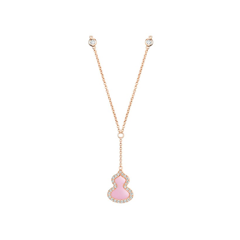 Qeelin Wulu necklace, rose gold, opal and diamonds