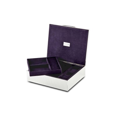 Coffret Legacy pour montres et bijoux Wolf 1834 Silver en métal argenté