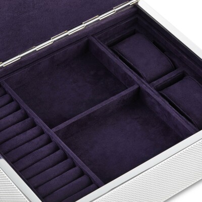 Coffret Legacy pour montres et bijoux Wolf 1834 Silver en métal argenté