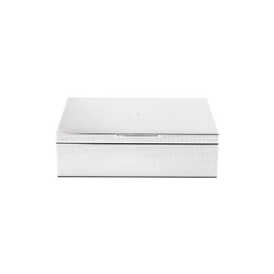 Grand coffret Legacy pour montres et bijoux Wolf 1834 Silver en métal argenté et ultrasuède