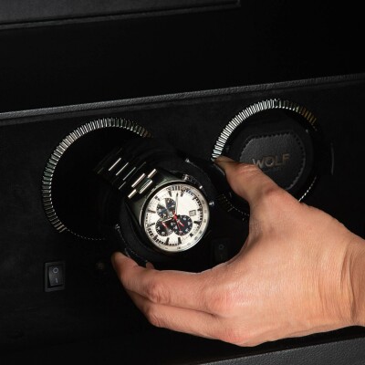 Coffre-fort pour 4 montres Wolf 1834 The Den en titane