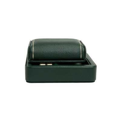 Support de montre de voyage Wolf 1834 British Racing en cuir vegan vert