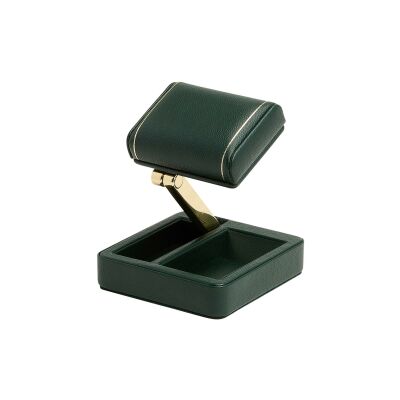 Support de montre de voyage Wolf 1834 British Racing en cuir vegan vert