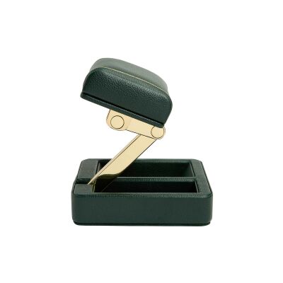 Support de montre de voyage Wolf 1834 British Racing en cuir vegan vert