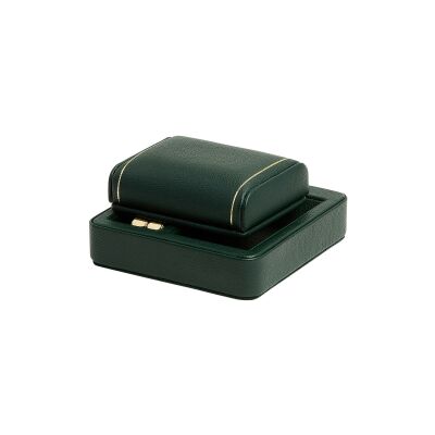 Support de montre de voyage Wolf 1834 British Racing en cuir vegan vert