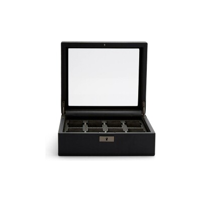Boîte de rangement pour 8 montres Wolf 1834 Axis en cuir vegan et finitions poudrées