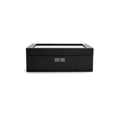 Boîte de rangement pour 8 montres Wolf 1834 Axis en cuir vegan et finitions poudrées