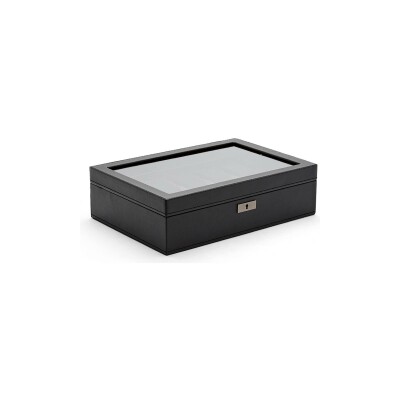 Boîte de rangement pour 10 montres Wolf 1834 Axis en cuir vegan et finitions poudrées