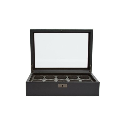 Boîte de rangement pour 10 montres Wolf 1834 Axis en cuir vegan et finitions poudrées