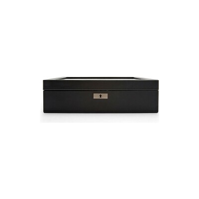 Boîte de rangement pour 10 montres Wolf 1834 Axis en cuir vegan et finitions poudrées
