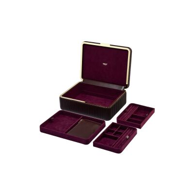 Boîte à bijoux moyenne Wolf 1834 Bella en cuir vegan