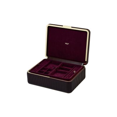 Boîte à bijoux moyenne Wolf 1834 Bella en cuir vegan