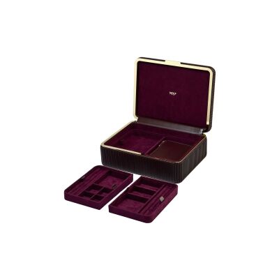 Boîte à bijoux moyenne Wolf 1834 Bella en cuir vegan