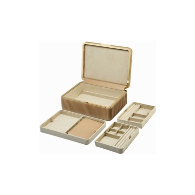Boîte à bijoux moyenne Wolf 1834 Bella en cuir vegan