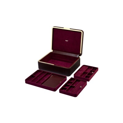 Grande boîte à bijoux Wolf 1834 Bella en cuir vegan