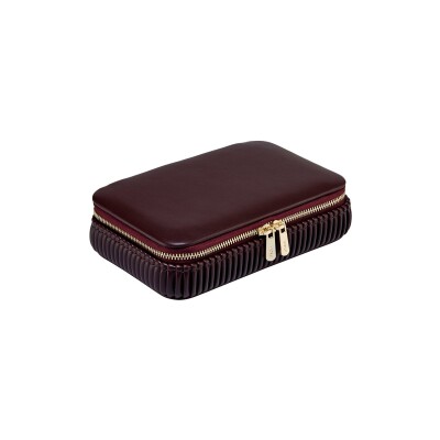 Étui à bijoux zippé Wolf 1834 Bella en cuir vegan
