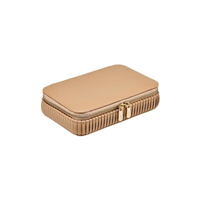 Étui à bijoux zippé Wolf 1834 Bella en cuir vegan