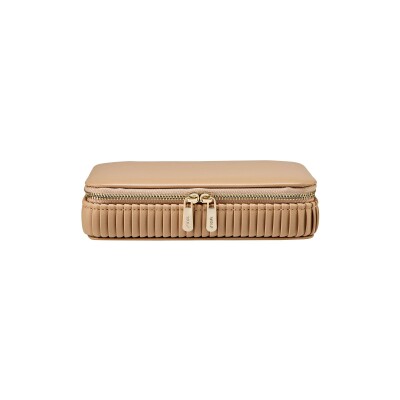 Étui à bijoux zippé Wolf 1834 Bella en cuir vegan