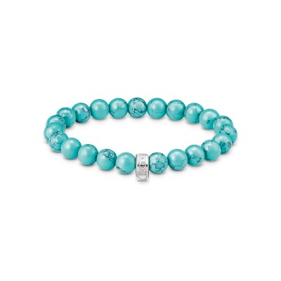 Bracelet Thomas Sabo Charm Club en argent et turquoise d'imitation