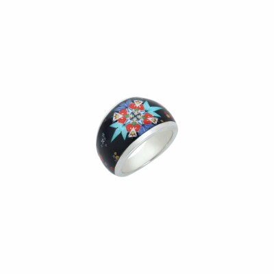 Bague Christian Lacroix Acid Constellation en métal argenté, taille 56