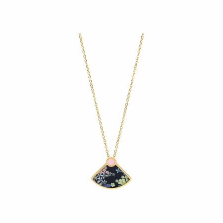 Collier Christian Lacroix Flower galaxy en métal doré