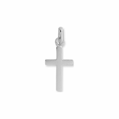 Médaille religieuse croix en or blanc