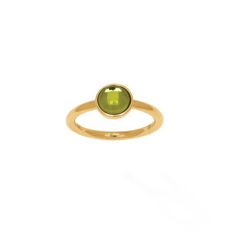 Bague en or jaune et péridot