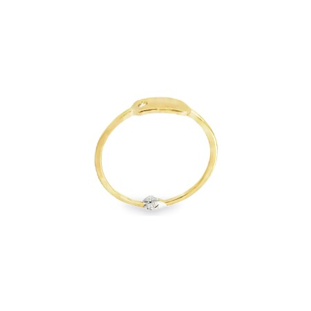 Bague en or jaune et diamant