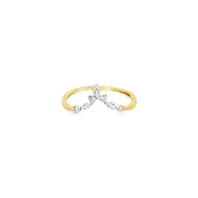 Bague en or jaune et diamants