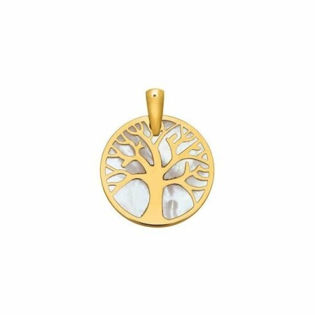 Pendentif arbre de vie en or jaune et nacre