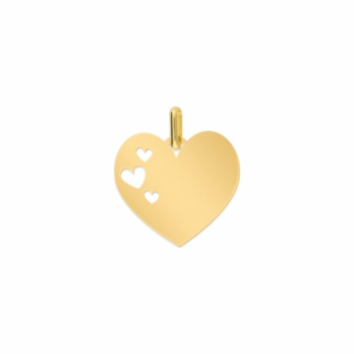 Médaille cœur en or jaune