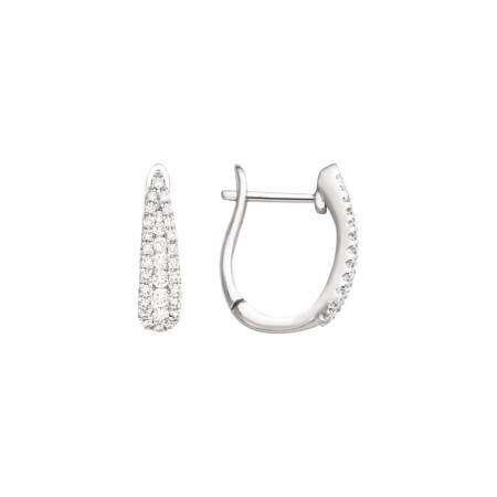 Boucles d'oreilles en or blanc et diamants