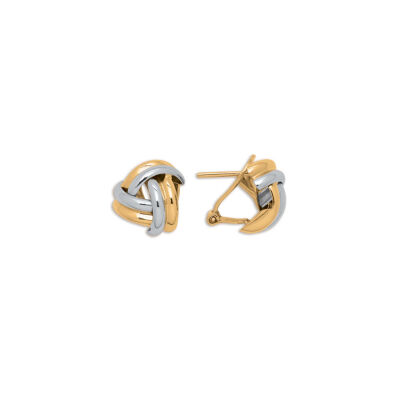 Boucles d'oreilles en or jaune et or blanc
